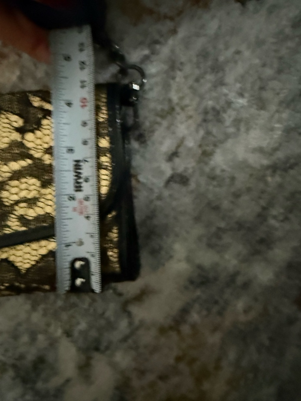 Betsey Johnson Gold and Black Lace-Overlay Chain Clutch - Picture 6 of 7